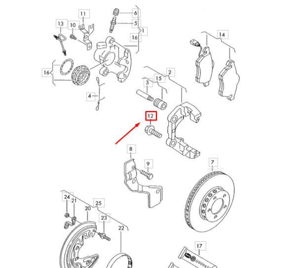 N90708504 - NEW VW PASSAT B5 5 FRONT SADDLE CARRIER HEX COMPOSITE SCREW N90708504 ORIGINAL