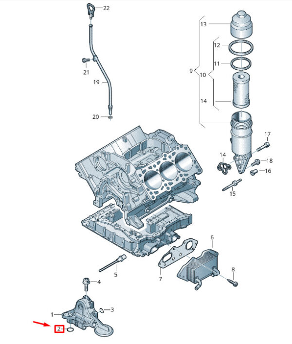 N90951301 - VW TOUAREG 7P MK2 Oil Pump O-Ring N90951301 NEW GENUINE