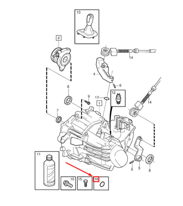 11998 - Volvo XC70 MK2 Drain Screw Gasket 11998 NEW REAL