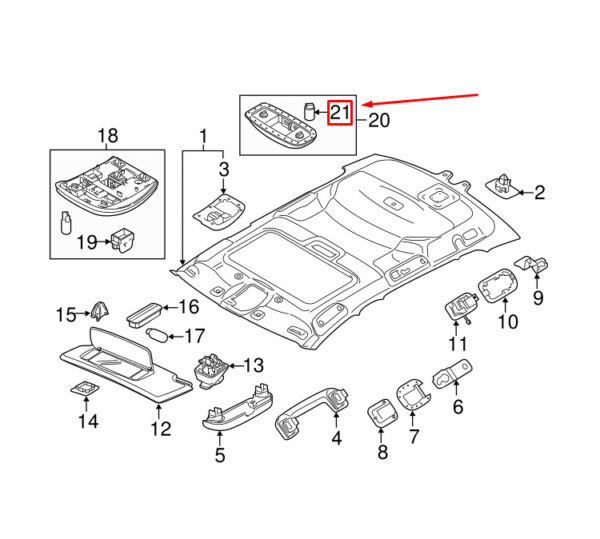 30640765 - VOLVO S60 MK2 DOME LAMP BULB 30640765 NEW GENUINE