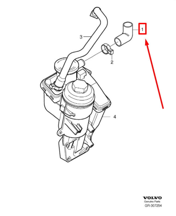 30650870 - Volvo C30 Crankcase Breather Hose 30650870 NEW GENUINE