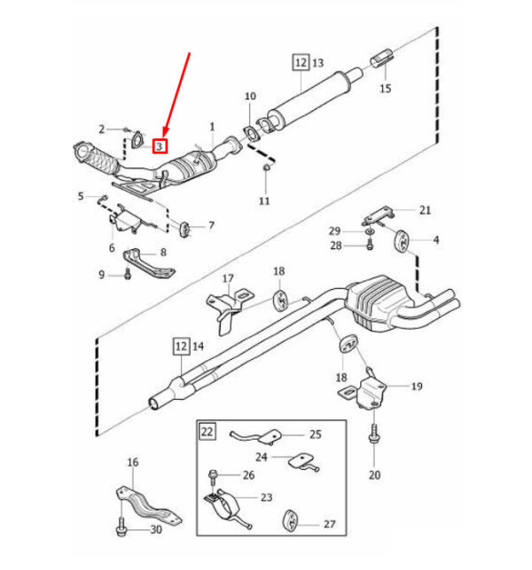 30650969 - Volvo XC90 MK1 Exhaust Pipe Gasket 30650969 NEW GENUINE