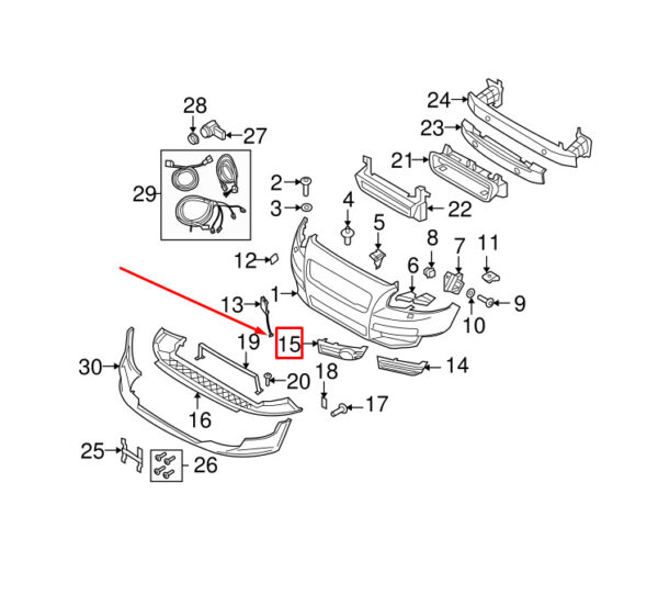 30657196 - VOLVO C30 FRONT RIGHT FOG LIGHT COVER PANEL 30657196 GENUINE