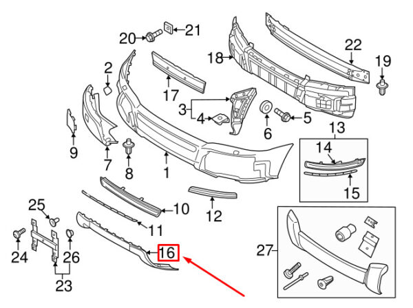 30678952 - Volvo XC90 MK1 Lower Bumper Underframe 30678952 NEW REAL
