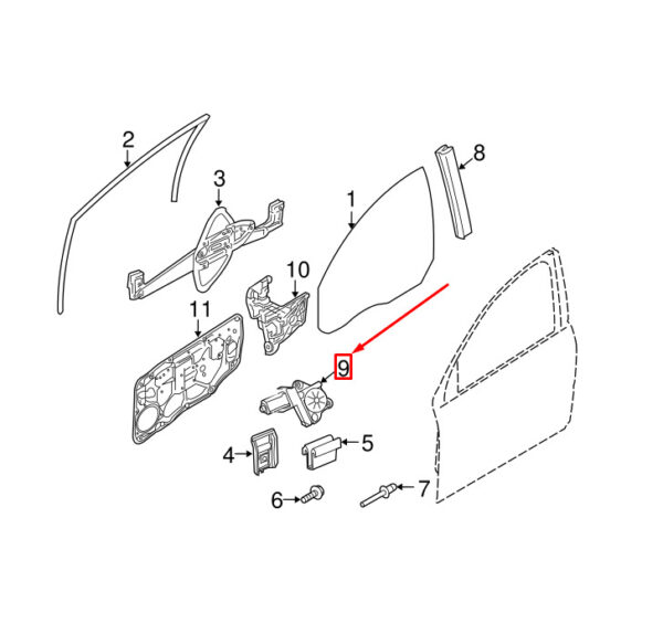 30699646 - VOLVO S80 MK2 FRONT RIGHT WINDOW CONTROL MOTOR 30699646 NEW GENUINE