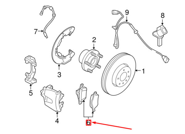 30742029 - VOLVO S40 MK2 FRONT BRAKE PAD KIT 30742029 NEW GENUINE