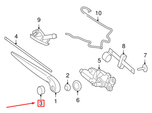 30753964 - Volvo XC70 P24 Rear Wiper Arm Nut Cover Cap 30753964 NEW REAL