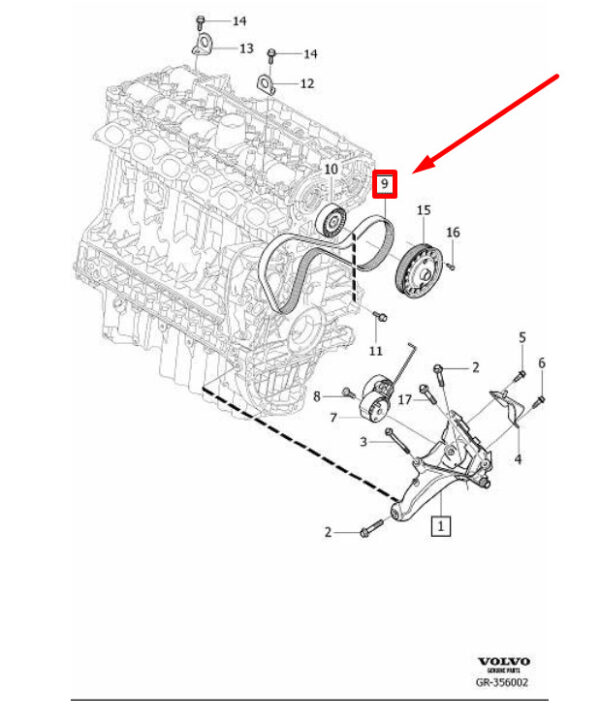 30757007 - VOLVO S60 MK2 SERPENTINE BELT 30757007 NEW GENUINE