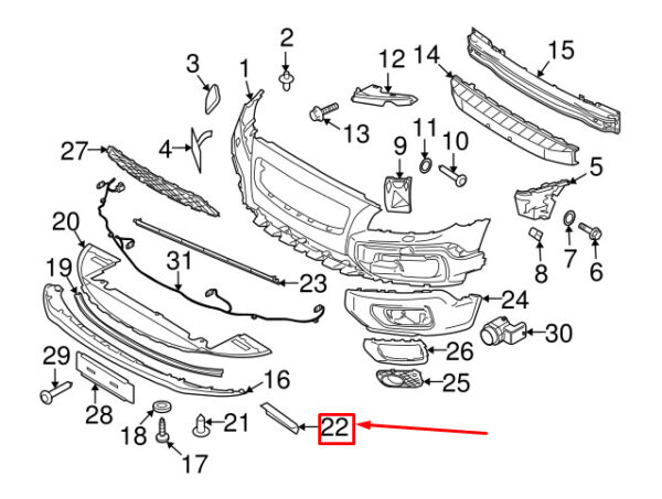 30763838 - Volvo V70 III BW MK3 Front Bumper Air Guide 30763838 NEW ORIGINAL