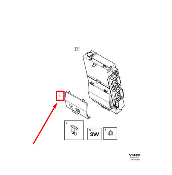30772971 - VOLVO S80 MK2 FUSE BOX COVER 30772971 NEW GENUINE