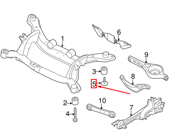 30776011 - Volvo S60 MK2 Suspension Crossbody Screw 30776011 NEW REAL