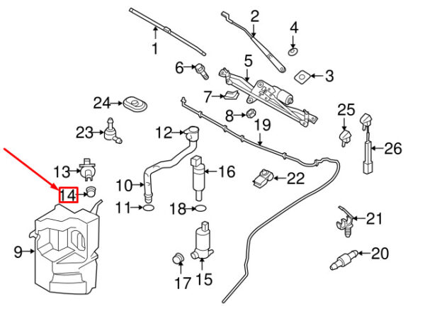 30784332 - Volvo S90 MK2 Level Sensor Grommet 30784332 NEW REAL