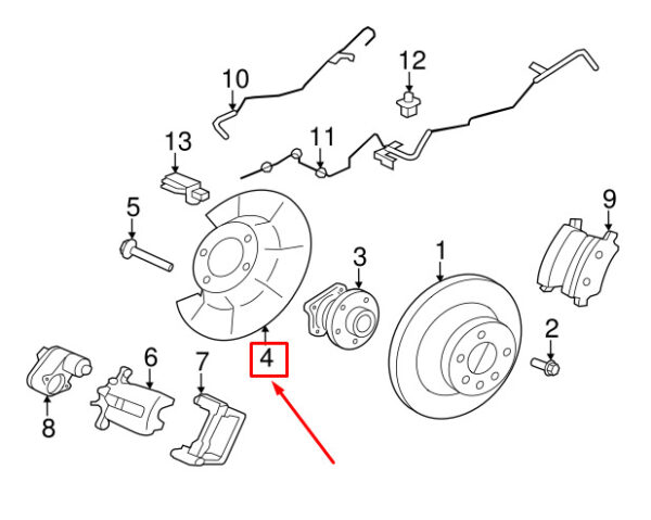 30793309 - NEW VOLVO S60 MK2 REAR LEFT BRAKE DISC SPLASH PLATE 30793309 ORIGINAL