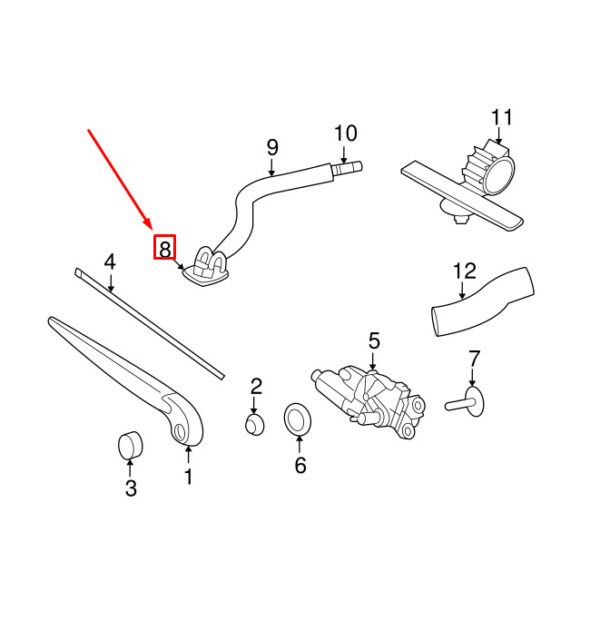 31250232 - VOLVO XC60 MK1 REAR WASHER NOZZLE 31250232 NEW GENUINE