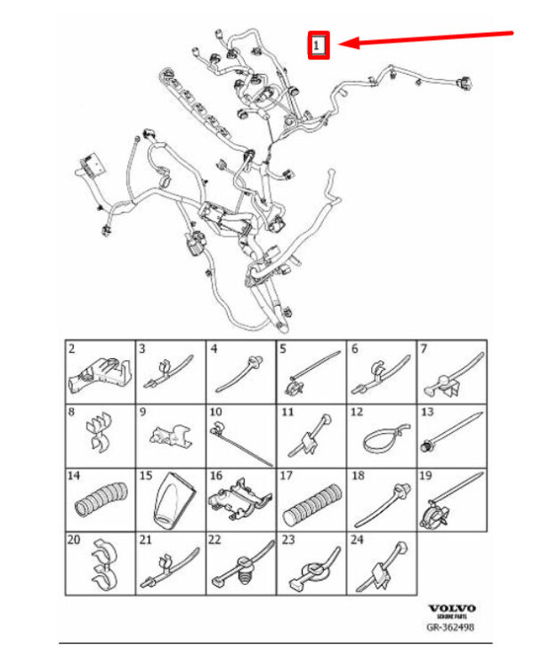 31252171 - Volvo C30 Engine Wiring Harness Intake Housing 31252171 NEW GENUINE