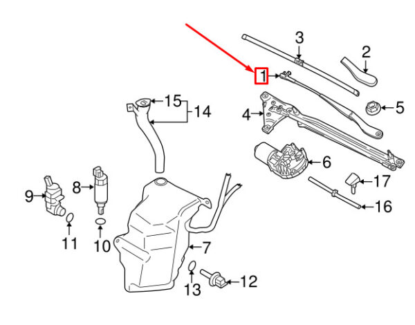 31253996 - Volvo C30 wiper arm front left LHD 31253996 NEW REAL