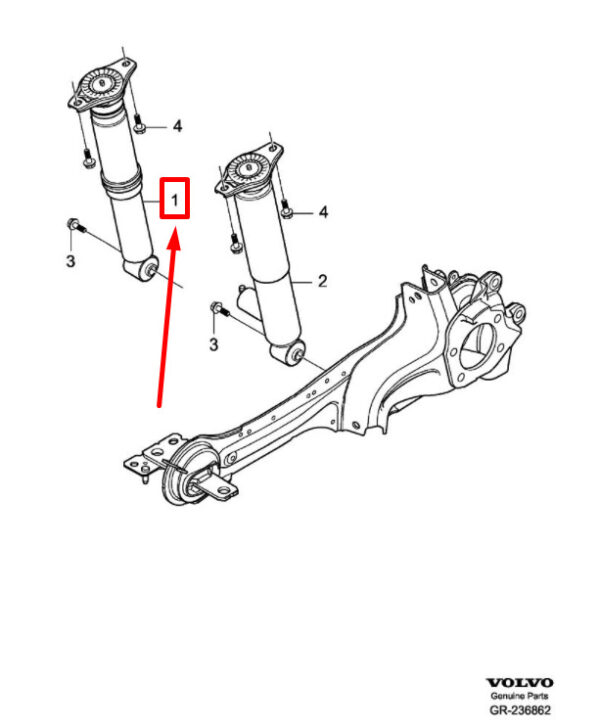 31262173 - VOLVO S60 MK2 REAR LEFT SHOCK ABSORBER 31262173 NEW GENUINE