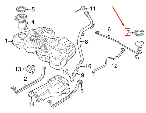 31274204 - Fuel transmitter unit fuse ring Volvo S60 MK2 31274204 NEW GENUINE