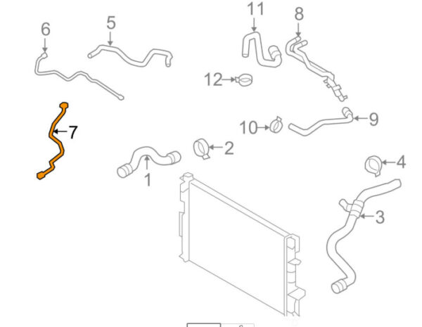 31274900 - Volvo XC70 MK2 Engine Cooling Vent Hose Line 31274900 NEW REAL