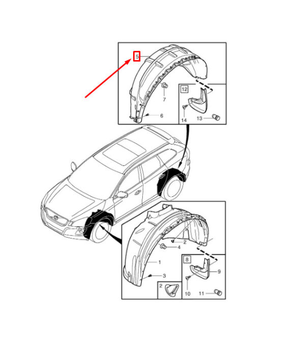 31283479 - Volvo XC60 MK1 Rear Wheel Right Wheel Running Female 31283479 NEW GENUINE