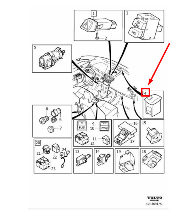 31288761 - VOLVO C30 SUN LOAD SENSOR 31288761 NEW GENUINE
