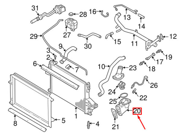 31293698 - VOLVO V70 MK2 THERMOSTAT KIT 31293698 NEW GENUINE