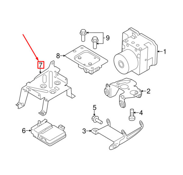 31318970 - Volvo S60 MK2 parking brake ECU control unit mount 31318970 NEW REAL