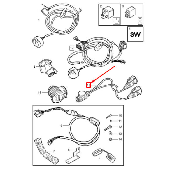 31324541 - VOLVO XC90 MK1 TOWBAR ADAPTER 31324541 NEW GENUINE