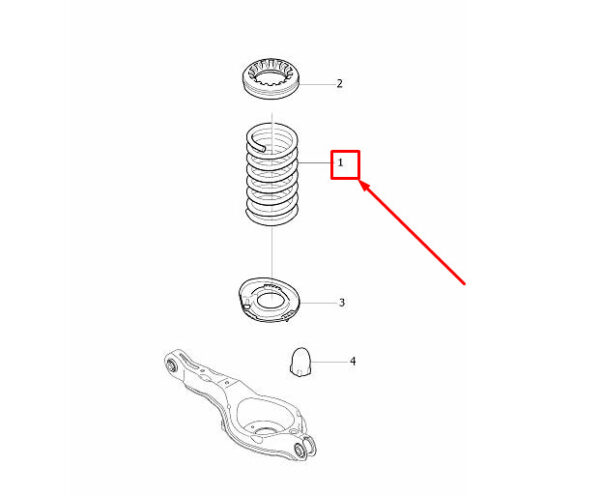 31340398 - Volvo V40 Hatchback Screw Spring Rear 31340398 NEW ORIGINAL