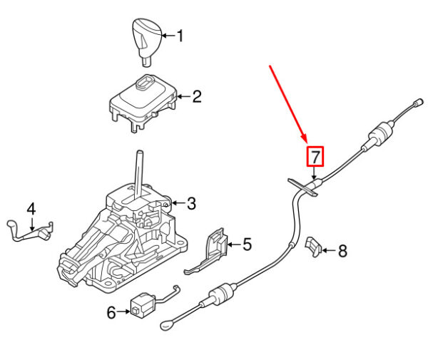 31367924 - VOLVO S60 MK2 SHIFT CABLE 31367924 NEW GENUINE