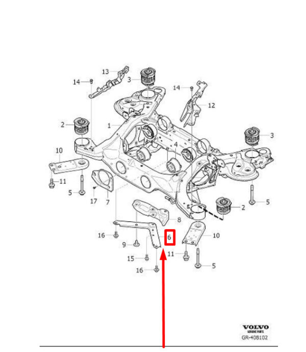 31387702 - VOLVO XC60 MK2 SUSPENSION REINFORCEMENT BRACKET 31387702 NEW GENUINE