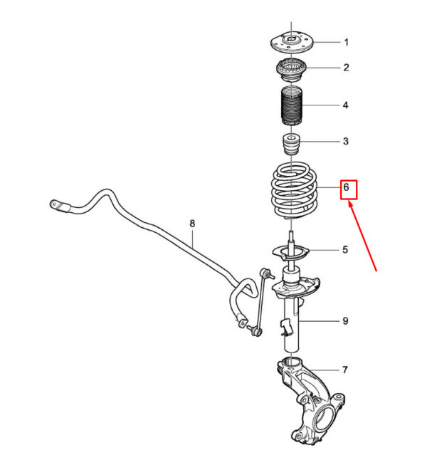 31387742 - Volvo XC60 screw spring front 31387742 NEW ORIGINAL