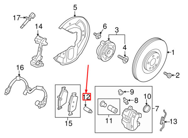 31400526 - Volvo XC90 MK2 Front Brake Saddle Support Instructions 31400526 NEW REAL