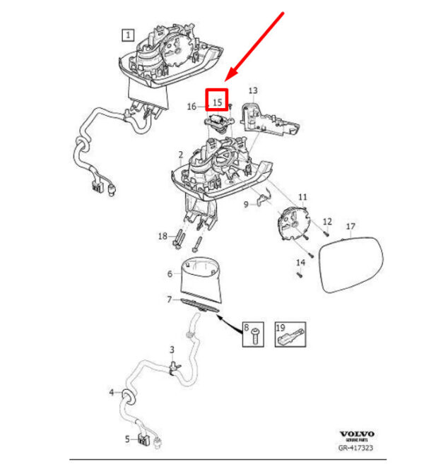 31402887 - VOLVO S60 MK3 FRONT RIGHT PARKING AID CAMERA MOUNT 31402887 NEW GENUINE