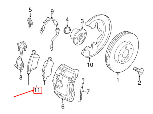 31408076 - Volvo S60 II MK2 front brake pads 31408076 new