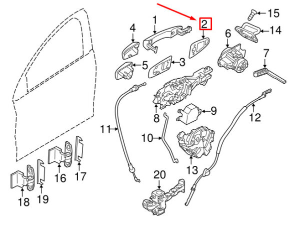 31416155 - Volvo S60 MK2 Front Door Outer Handle Gasket 31416155 NEW REAL