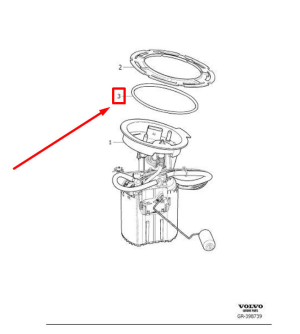 31432857 - VOLVO S60 MK3 ENGINE FUEL PUMP O-RING 31432857 NEW GENUINE