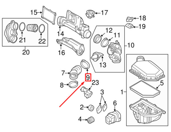 31439751 - Volvo S60 MK2 Engine Air Duct Clamp 31439751 NEW GENUINE