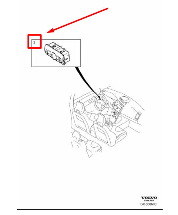 31443855 - Volvo S60 MK2 Headlight Control Switch 31443855 NEW GENUINE