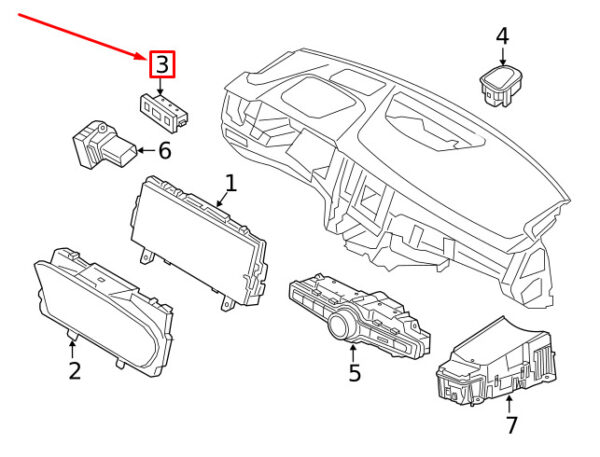 31443873 - VOLVO XC90 MK2 LIGHT SWITCH 31443873 NEW GENUINE