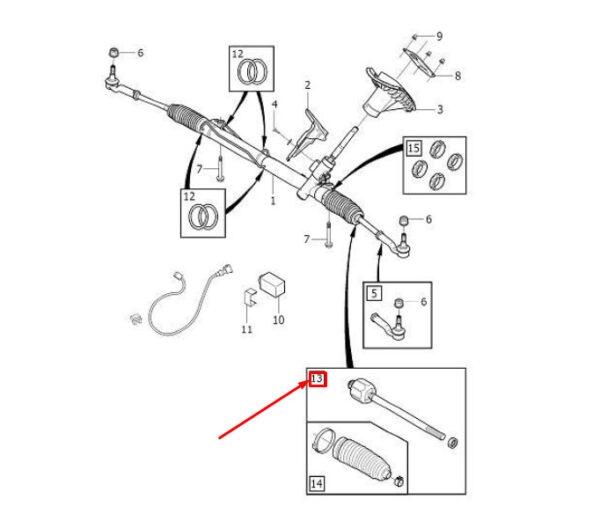 31451036 - Volvo S60 MK2 steering tie rod head 31451036 NEW ORIGINAL