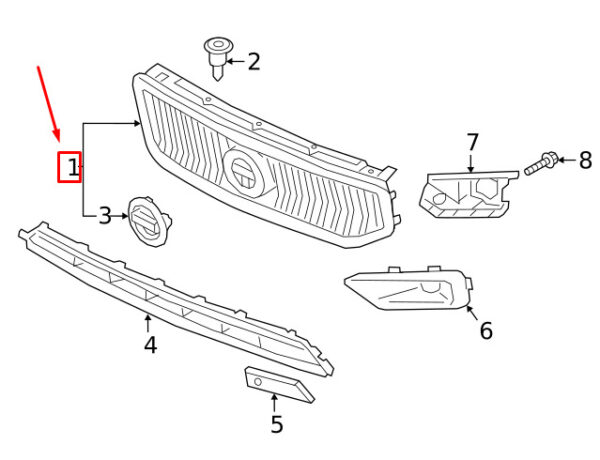 31457343 - VOLVO XC40 FRONT GRILLE 31457343 NEW GENUINE