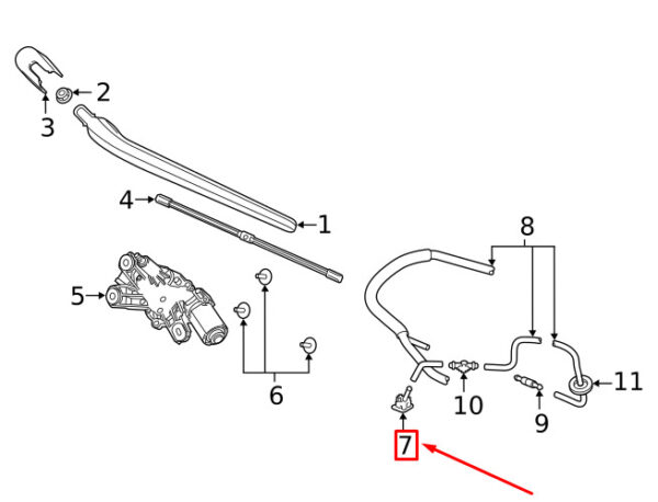31457594 - VOLVO XC40 REAR WASHER NOZZLE 31457594 NEW GENUINE