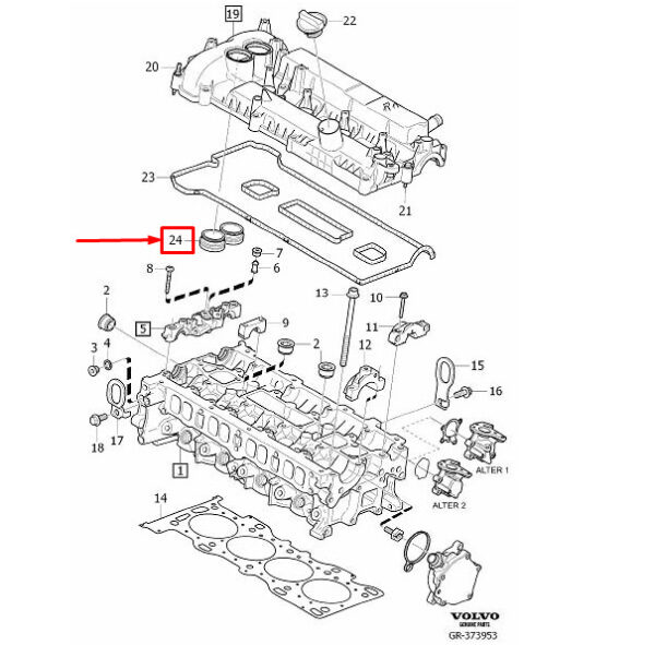 31460321 - Volvo XC60 Camshaft Adjustment Gasket 31460321 NEW ORIGINAL