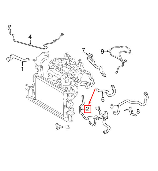 31474850 - Volvo S60 MK2 Radiator Underhose 31474850 NEW REAL