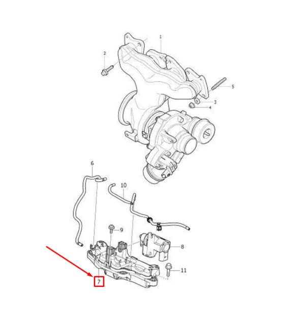31480478 - Volvo S60 MK2 Turbocharger Wastegate Decanter 31480478 NEW REAL