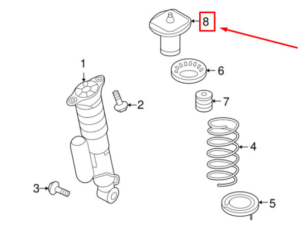 31658457 - VOLVO S60 MK2 REAR COIL SPRING RETAINER 31658457 NEW GENUINE