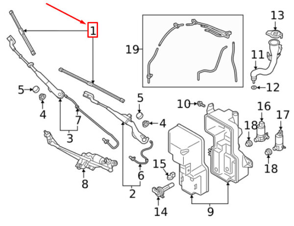 31662390 - Volvo XC40 Windshield Wiper Blade Set LHD 31662390 NEW GENUINE