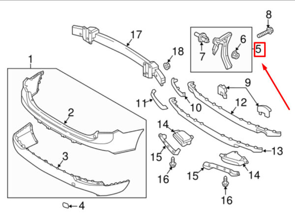 31663175 - VOLVO XC90 MK2 REAR LEFT BUMPER COVER 31663175 NEW GENUINE