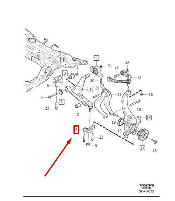31681644 - VOLVO V90 MK2 FRONT SUSPENSION WISHBONE BRACKET 31681644 NEW GENUINE